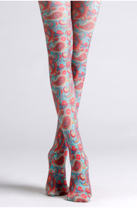 CARMEN tights with a colorful print pattern | BestSockDrawer.com