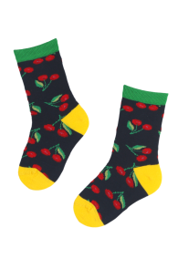 CHER cotton socks with cherries for kids | BestSockDrawer.com
