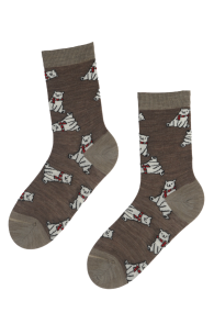 CUTE BEAR merino wool socks with bears | BestSockDrawer.com