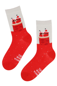 DEAR SANTA cotton socks with Santa | BestSockDrawer.com
