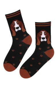 DOG OWNER basset hound cotton socks | BestSockDrawer.com