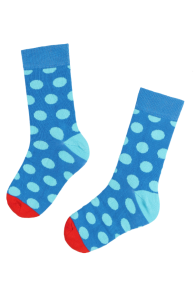 DOTS cotton socks with blue dots for children | BestSockDrawer.com