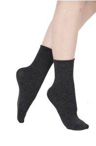 ELENA dark grey socks containing silk | BestSockDrawer.com