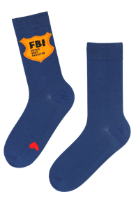 FBI blue cotton socks for men | BestSockDrawer.com