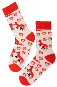 FOXY LOVE Valentine's Day cotton socks | BestSockDrawer.com