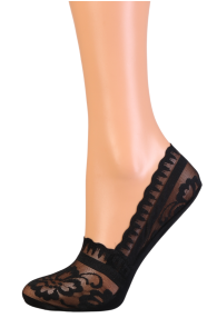 GABRIELLA black lace footies for women | BestSockDrawer.com