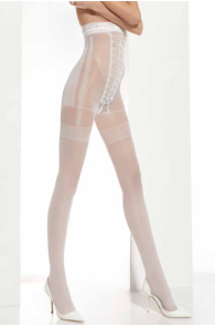 GRAZIA white high-waisted tights | BestSockDrawer.com