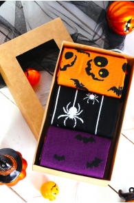 Halloween gift box FLYING BAT with 3 pairs | BestSockDrawer.com