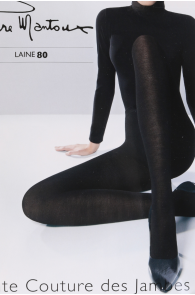 Pierre Mantoux LAINE musta värvi 80DEN sukkpüksid | BestSockDrawer.com