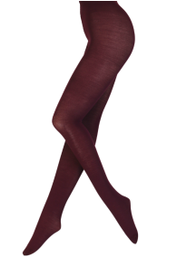 LENORE dark purple merino wool tights | BestSockDrawer.com
