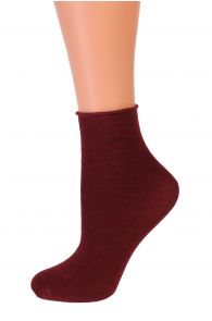 MILANA dark red merino comfort socks | BestSockDrawer.com