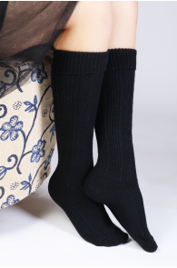 GAILI black angora wool knee-highs for women | BestSockDrawer.com