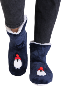 PINGU dark blue soft slippers | BestSockDrawer.com