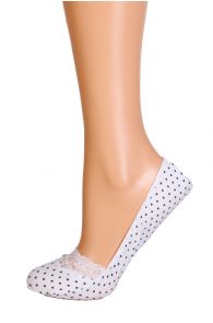 POIS white footies with dots | BestSockDrawer.com