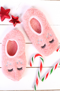 PUFFY old pink home slippers for kids | BestSockDrawer.com