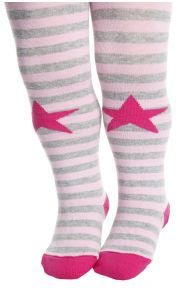 ROANNA pink striped tights for babies | BestSockDrawer.com