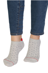 RUBY gray low-cut socks with dots | BestSockDrawer.com