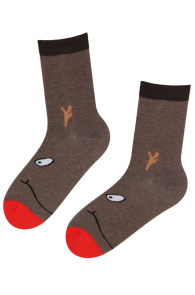 RUDOLF cotton socks with a reindeer | BestSockDrawer.com