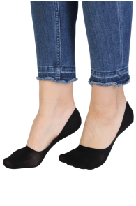 RUN black cotton footies for women | BestSockDrawer.com