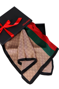 SCARF brown patterned neckerchief | BestSockDrawer.com