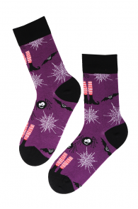 SCARY MOOD Halloween socks with witches and spiders | BestSockDrawer.com