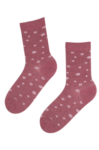 SNOWSTORM pink angora wool socks | BestSockDrawer.com