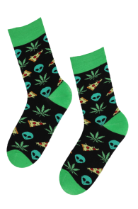 WILD cotton socks with ufos | BestSockDrawer.com