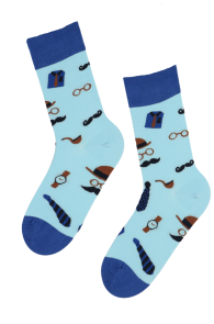 GENTLEMAN blue cotton socks for gentlemen | BestSockDrawer.com
