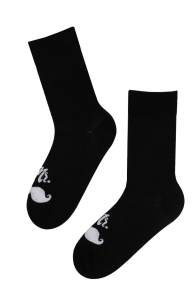 MISTER "MR" black socks with silver thread for men | BestSockDrawer.com