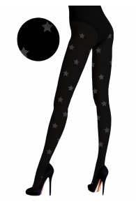 STELLE mustad tähemustriga sukkpüksid | BestSockDrawer.com