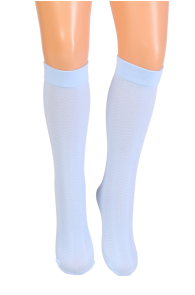 DESIRE blue patterned knee-highs for girls | BestSockDrawer.com