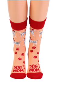 DOG MOM orange socks for dog owners | BestSockDrawer.com