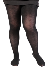 MILANA plus size black merino wool tights | BestSockDrawer.com