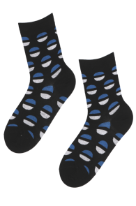 MY ESTONIA black socks with flags for men and women | BestSockDrawer.com
