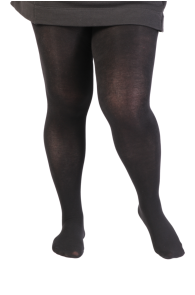 NONA plus size black cotton tights for women | BestSockDrawer.com