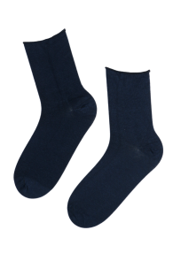 OLEV dark blue silver thread antibacterial socks for men | BestSockDrawer.com