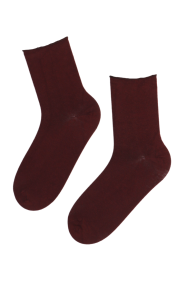 OLEV burgundy silver thread antibacterial socks for men | BestSockDrawer.com