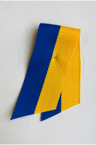 Wide ribbon in UKRAINE colours to support Ukraine | BestSockDrawer.com