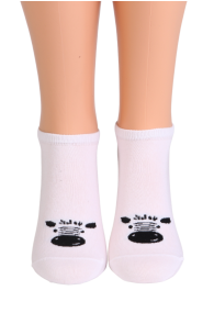 WHITE ZEBRA low-cut socks with zebras | BestSockDrawer.com