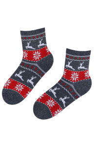 COMET blue sparkly Christmas socks for women | BestSockDrawer.com