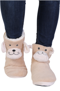 BUDAPEST warm slippers with dog | BestSockDrawer.com