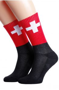 SWITZERLAND flag socks for men and women | BestSockDrawer.com