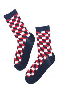 TORONTO diamond patterned cotton socks for women | BestSockDrawer.com