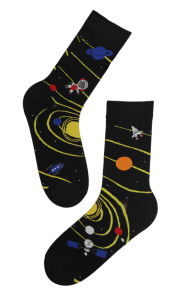 SPACED OUT cotton space-themed socks | BestSockDrawer.com