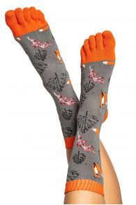 FOX patterned toe socks for men and women | BestSockDrawer.com