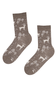 WHITE FOREST brown angora wool socks | BestSockDrawer.com